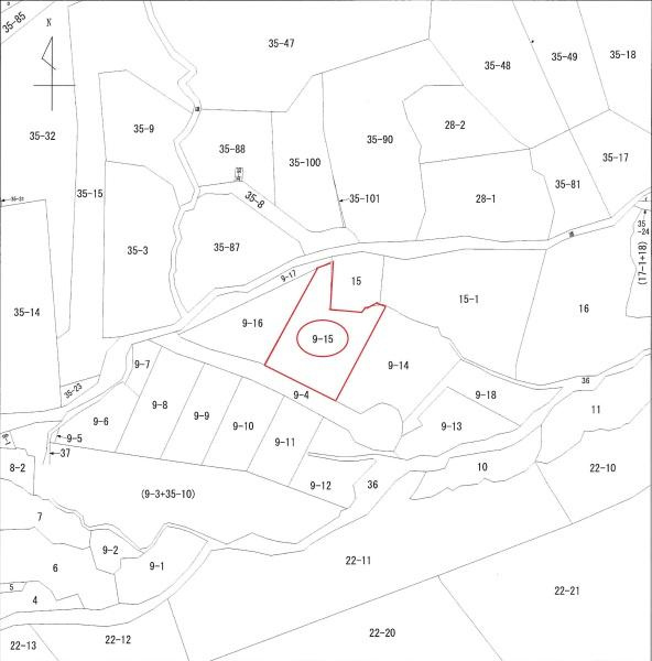 岡崎市夏山町・中古戸建の区画図