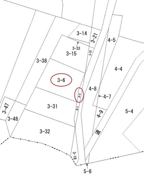 幸田町深溝・中古戸建の区画図