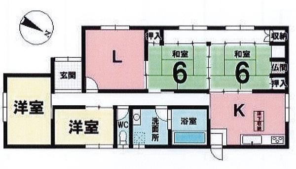 岡崎市山綱町・中古戸建の間取り