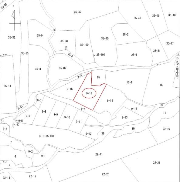 岡崎市夏山町・住宅用地の区画図