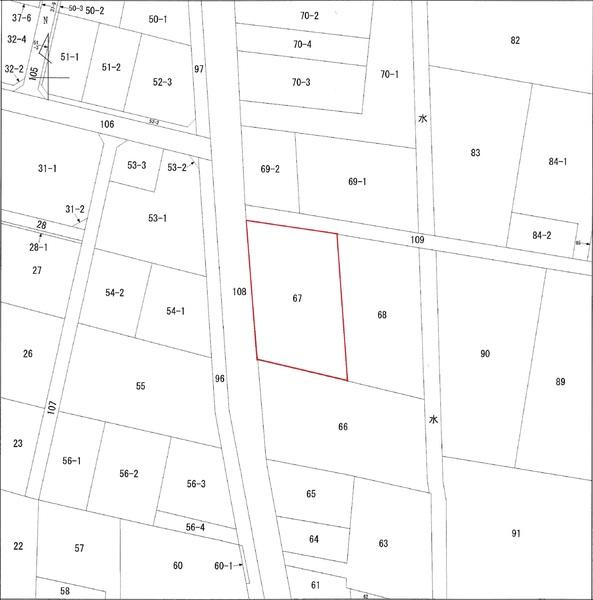 西尾市吉良町富好新田・分家用地の区画図