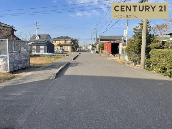 西尾市吉良町富好新田・分家用地の前面道路含む現地写真