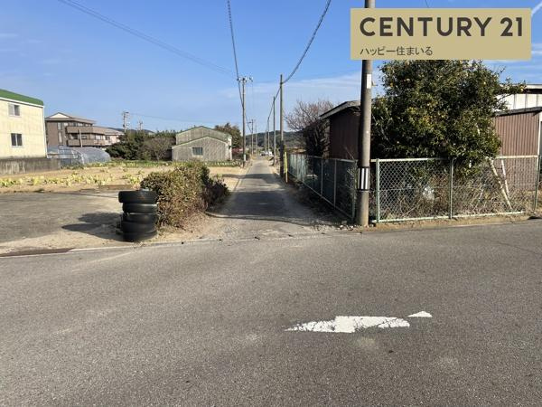 西尾市吉良町富好新田・分家用地の前面道路含む現地写真