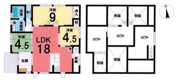 岡崎市真伝吉祥2丁目・中古戸建の間取り