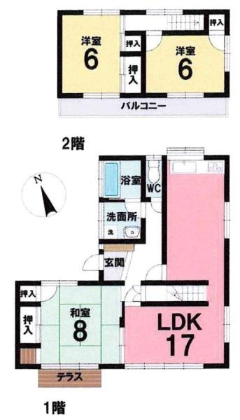岡崎市滝町・中古戸建の間取り