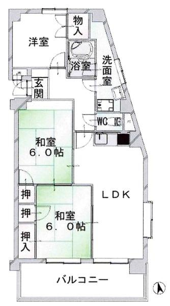 レジデンス本宿苑の間取り