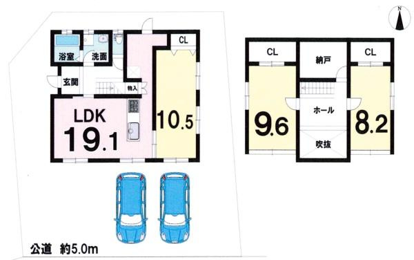 岡崎市元欠町・中古戸建の間取り|間取り図です