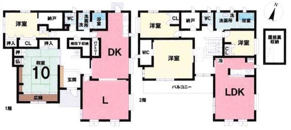 岡崎市滝町・中古戸建の間取り|間取り図です
