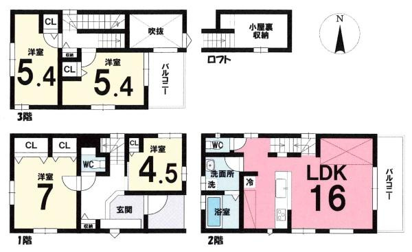 岡崎市上和田町・中古戸建の間取り|間取り図です