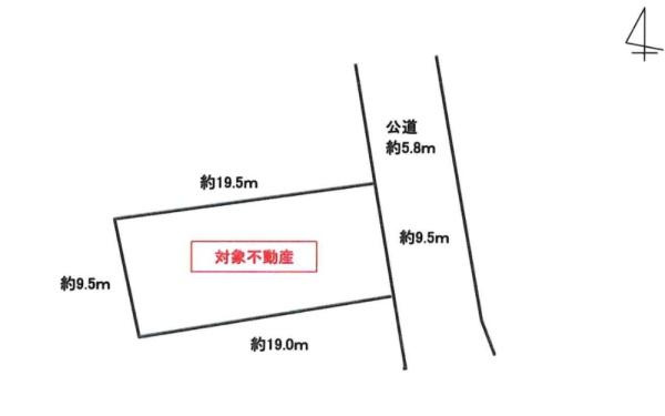 岡崎市渡町字大榎の売地の区画図