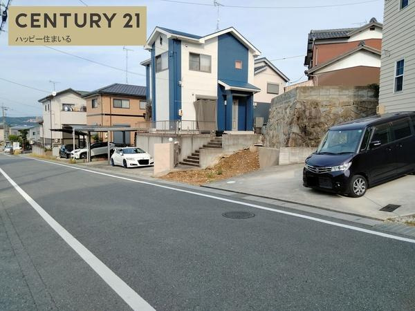 岡崎市美合町字西屋敷の売地の前面道路含む現地写真