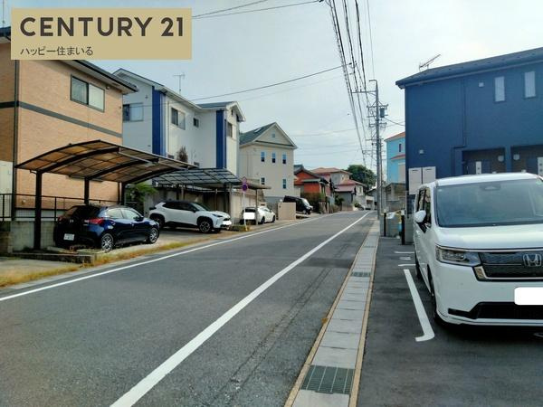 岡崎市美合町字西屋敷の売地の前面道路含む現地写真