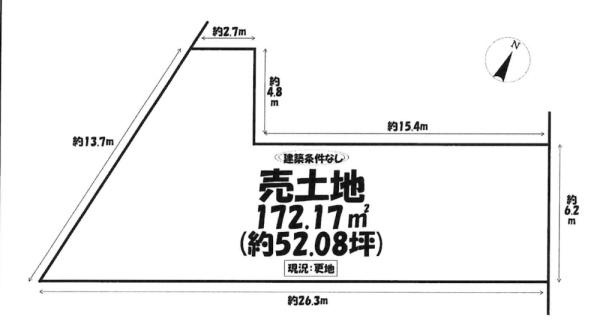 岡崎市本町通３丁目の売地の区画図