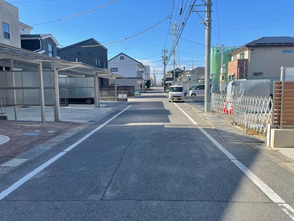 岡崎市河原町・中古戸建の前面道路含む現地写真|前面道路です。