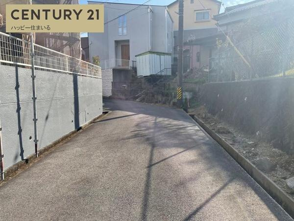 岡崎市欠町字三田田南通の売地の前面道路含む現地写真