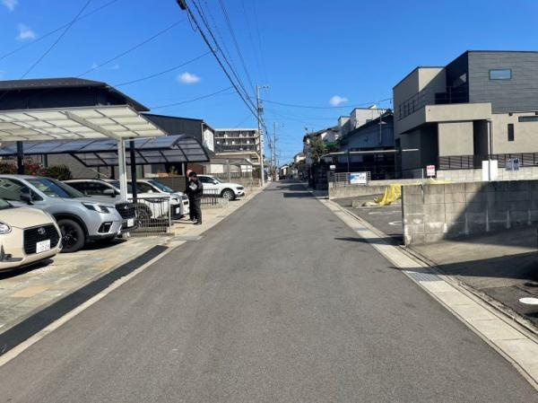 岡崎市柱町字福部池の売地の前面道路含む現地写真