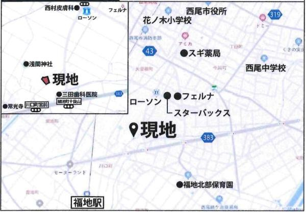 西尾市今川町浅間　全5棟・C棟のその他|現地案内図です。