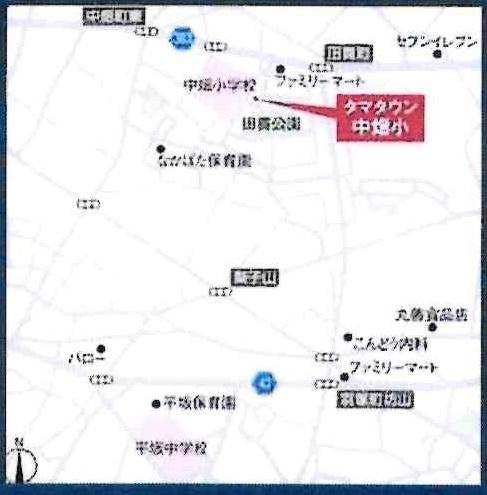 タマタウン西尾中畑小　全3棟・2号棟のその他|現地案内図です。
