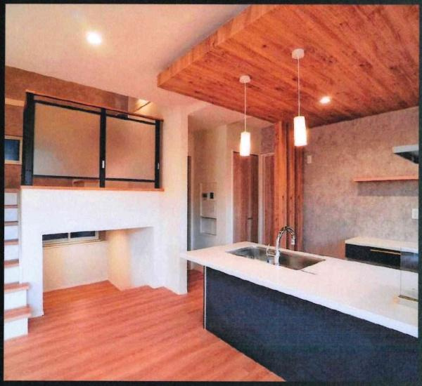 タマタウン安城福釜町　全4棟・1号棟のキッチン|オープンキッチン。会話がはずみます。