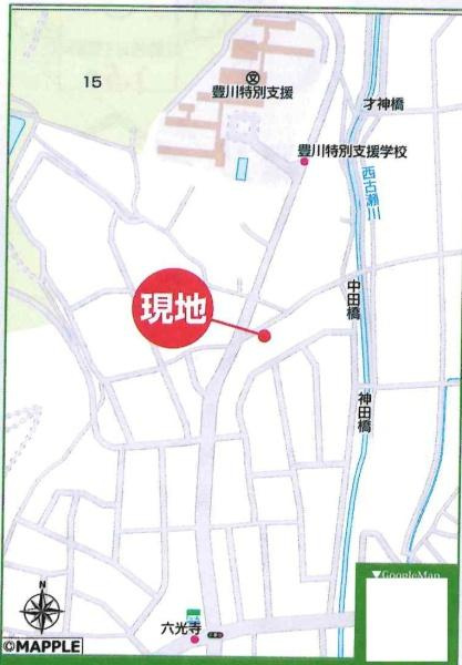 豊川平尾町24-1期　全4棟・2号棟のその他|現地案内図です。