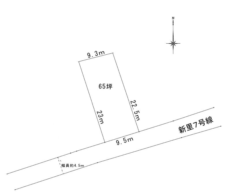 上野字新里106-1・106-2の区画図|物件①