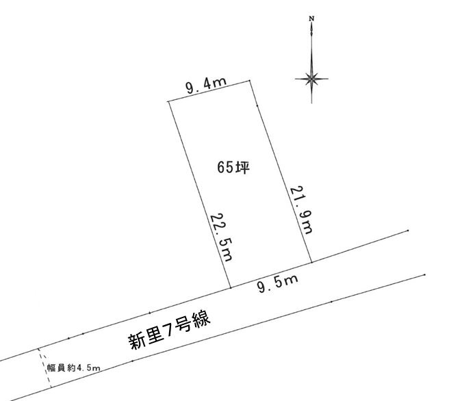 上野字新里106-1・106-2の区画図|物件②