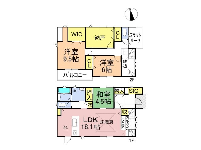 中古戸建　羽島市舟橋町2丁目　令和5年築の間取り