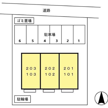 ソレイユハイツⅡの区画図