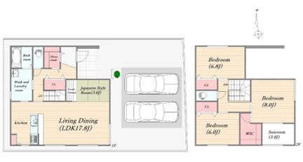 西区山田新町一丁目　№35775の間取り|４ＬＤＫ＋サンルーム