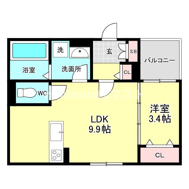 メゾンミロワール天王寺の間取り