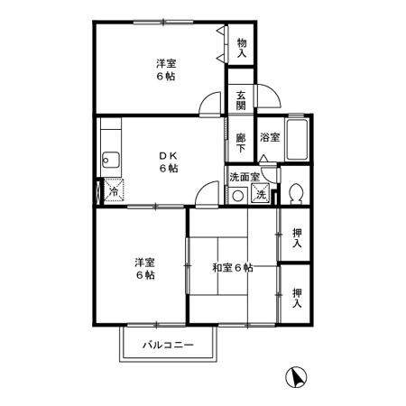 レジデンス'95 D棟の間取り