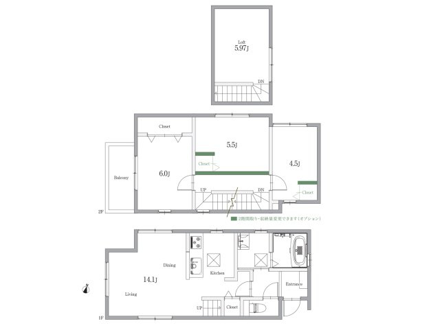 守山区笹ヶ根(全3棟)の間取り