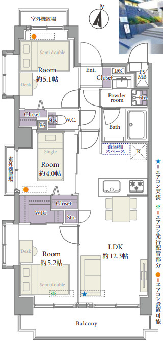 ワコーレ所沢Ⅲの間取り