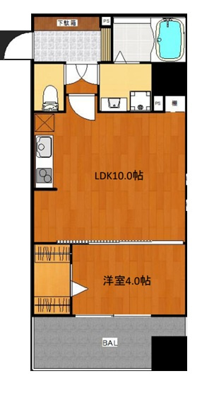 グランプラス谷町の間取り