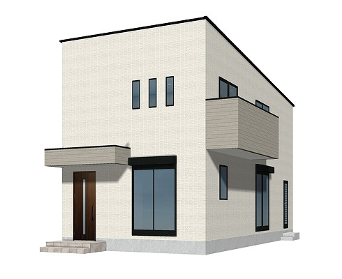 SUN COURTーサンコート－小倉南区中吉田3丁目【小倉南区　新築戸建て】の外観パース|SUN COURTーサンコート－小倉南区中吉田3丁目【小倉南区　新築戸建て】