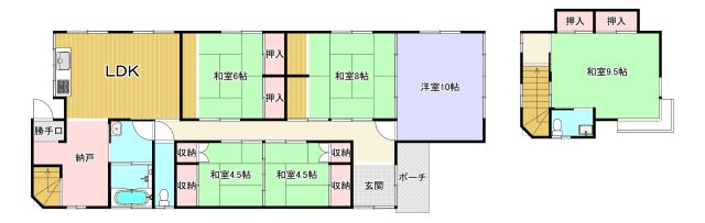 垣生2-1-20　中古住宅の間取り