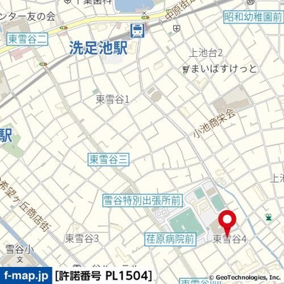 【地図】 | 東雪谷４丁目住宅
