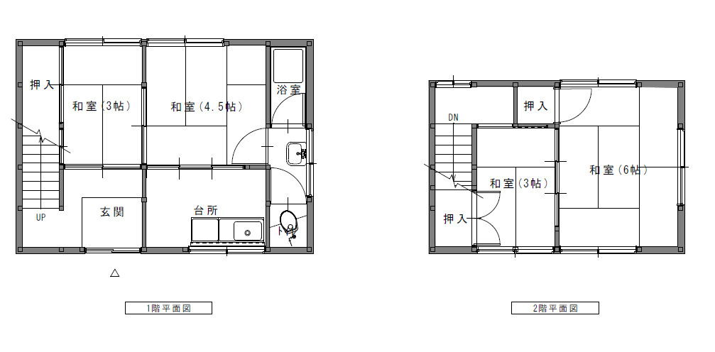 坂上貸家の間取り