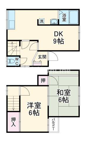 【間取り】 | 都塚貸家1-19