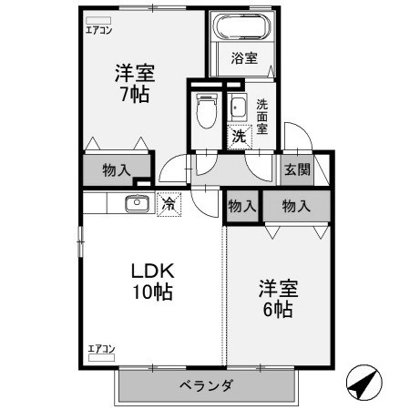 【間取り】 | スクエアガーデン　Ｅ