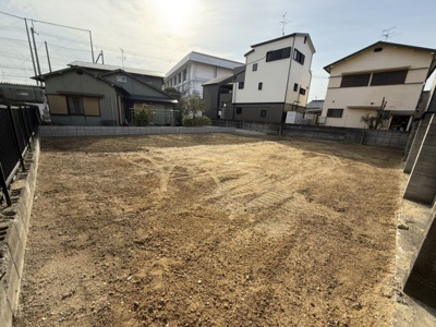 【前面道路含む現地写真】 | 【プレイワーク土塔町】東百舌鳥小・建築条件なし・更地渡し・土地90坪 | 前面道路含む現地写真です