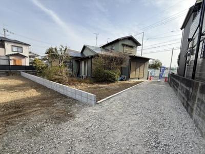 【前面道路含む現地写真】 | 【プレイワーク土塔町】東百舌鳥小・建築条件なし・更地渡し・土地90坪 | 前面道路含む現地写真です