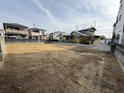 【前面道路含む現地写真】 | 【プレイワーク土塔町】東百舌鳥小・建築条件なし・更地渡し・土地90坪 | 前面道路含む現地写真です