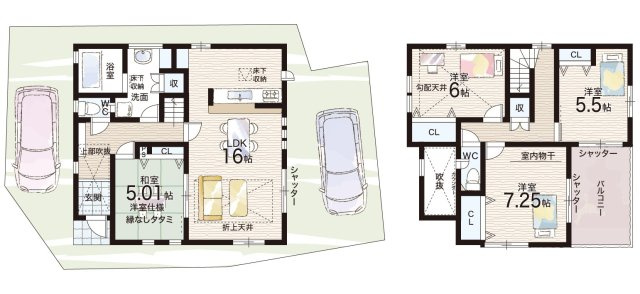 亀岡市余部町清水　新築一戸建ての間取り|3号地