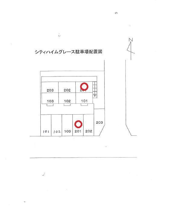 シティハイム グレースの駐車場
