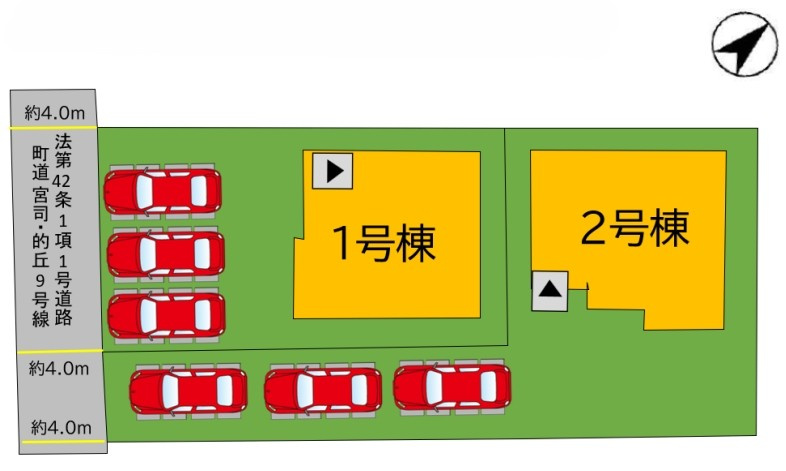 福津市宮司6丁目6期の区画図
