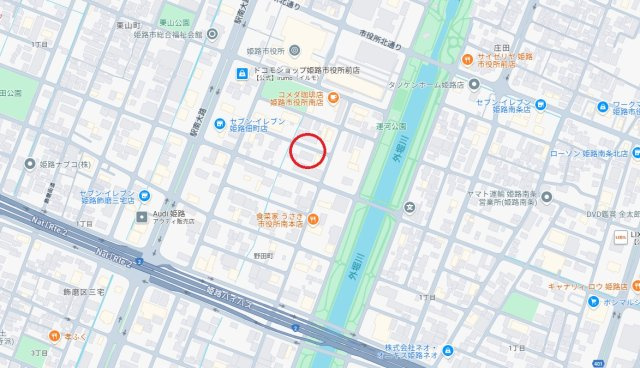 朝日プラザ佃町　　山陽電鉄「手柄駅」徒歩13分の地図