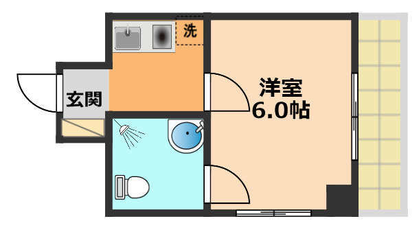 高槻市芥川町２丁目の賃貸マンションの間取り