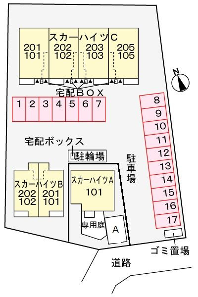 スカーハイツＣ　　刈谷市の賃貸ならクラスホーム刈谷店の駐車場
