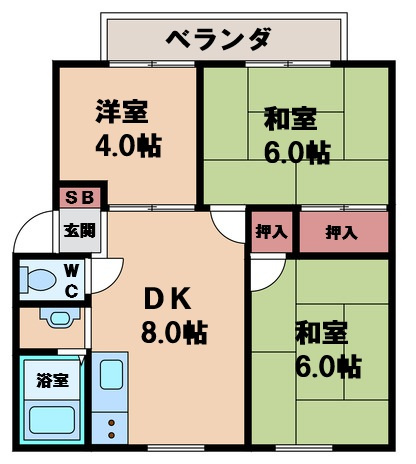 【間取り】 | サンパーク北野